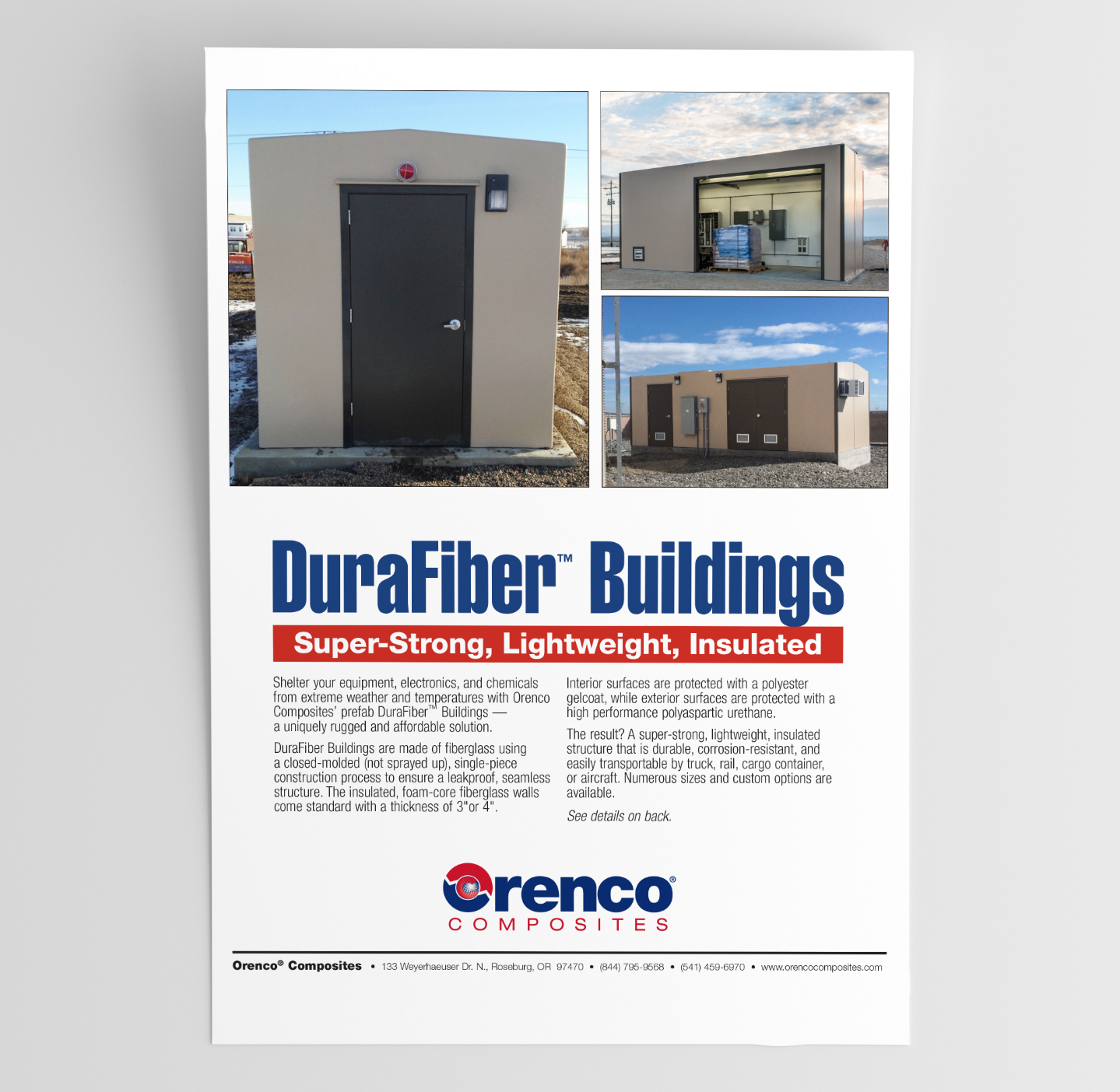 DuraFiber Buildings are strong, lightweight, and won't rot or rust